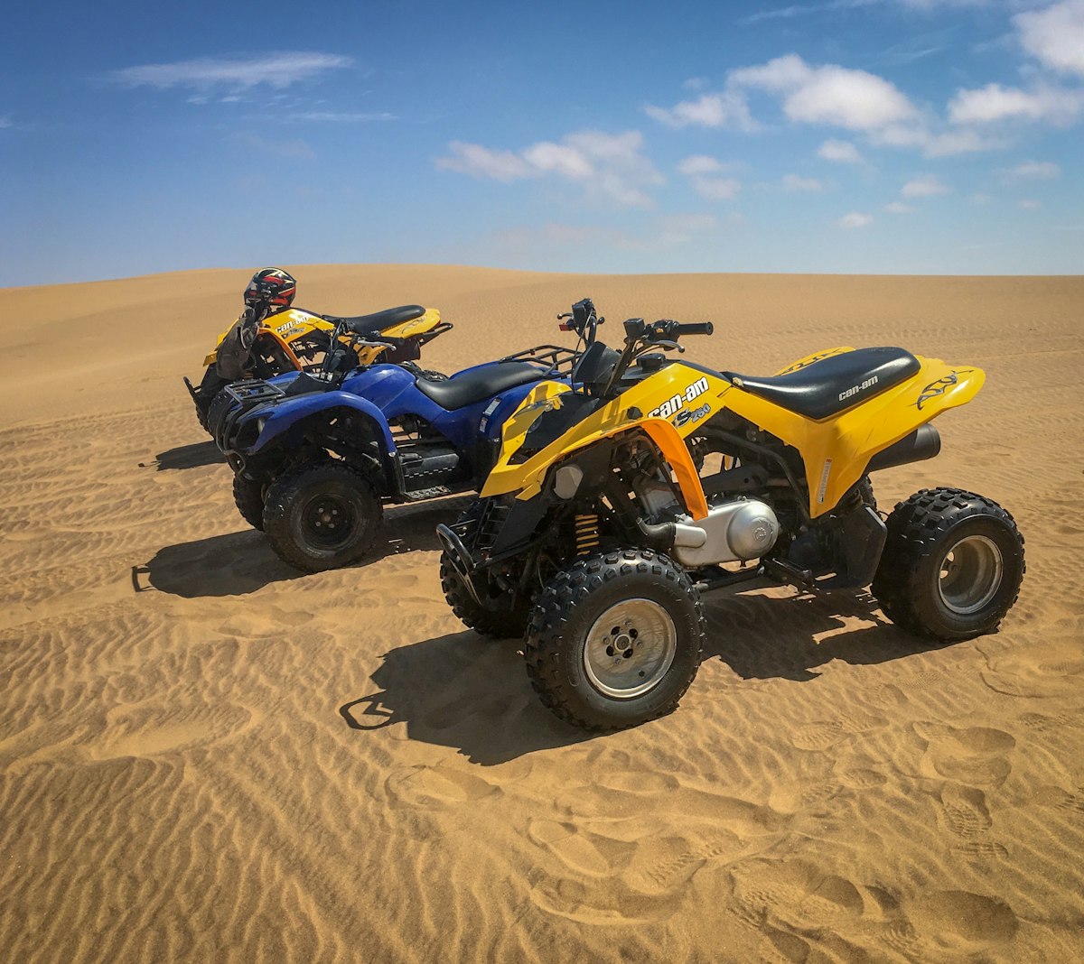 Safety briefing and helmet fitting at Atlantis Dunes